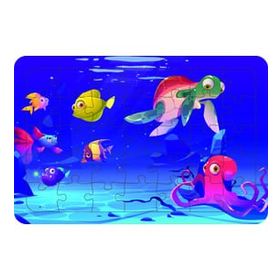 Güven Serigrafi Deniz Canlıları 35 Parça Model 15 Ahşap Çocuk Puzzle Yapboz