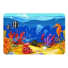 Güven Serigrafi Deniz Canlıları 35 Parça Model 8 Ahşap Çocuk Puzzle Yapboz