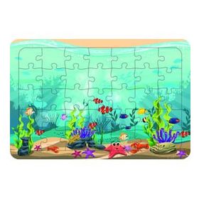 Güven Serigrafi Deniz Canlıları 35 Parça Model 9 Ahşap Çocuk Puzzle Yapboz
