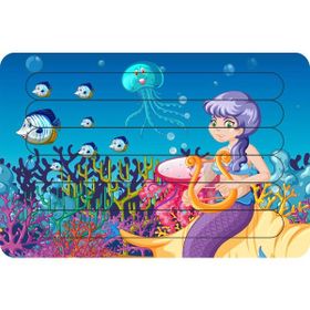 Güven Serigrafi Deniz Kızı Çubuk Model 2 Ahşap Çocuk Puzzle Yapboz