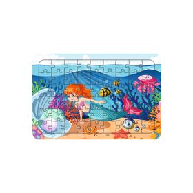 Güven Serigrafi Deniz Kızı Model 2 54 Parça 19,5 x 29,5 cm Ahşap Çocuk Puzzle Yapboz