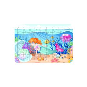 Güven Serigrafi Deniz Kızı Model 2 54 Parça 19,5 x 29,5 cm Ahşap Çocuk Puzzle Yapboz