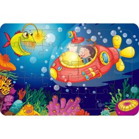 Güven Serigrafi Denizaltı 35 Parça Ahşap Çocuk Puzzle Yapboz