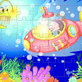 Güven Serigrafi Denizaltı 35 Parça Ahşap Çocuk Puzzle Yapboz