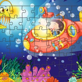 Güven Serigrafi Denizaltı 54 Parça 19,5 x 29,5 cm Ahşap Çocuk Puzzle Yapboz