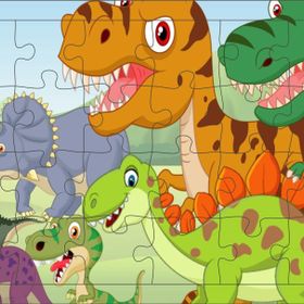 Güven Serigrafi Dinozor 2 24 Parça Ahşap Çerçeveli Puzzle Yapboz