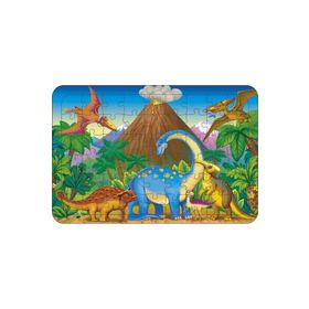 Güven Serigrafi Dinozor 4 54 Parça 19,5 x 29,5 cm Ahşap Çerçeveli Puzzle Yapboz