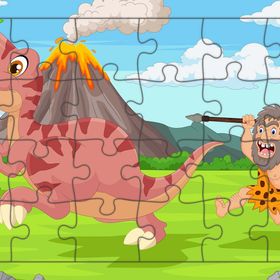Güven Serigrafi Dinozor Avcısı 24 Parça Ahşap Çocuk Puzzle Yapboz