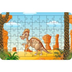 Güven Serigrafi Dinozor Hadrosaur 54 Parça 19,5 x 29,5 cm Ahşap Çocuk Puzzle Yapboz