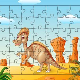Güven Serigrafi Dinozor Hadrosaur 54 Parça 19,5 x 29,5 cm Ahşap Çocuk Puzzle Yapboz