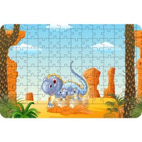 Güven Serigrafi Dinozorlar 108 Parça Ahşap Çocuk Puzzle Yapboz