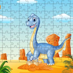 Güven Serigrafi Dinozorlar Model 3 108 Parça Ahşap Çocuk Puzzle Yapboz