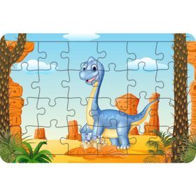 Güven Serigrafi Dinozorlar Model 3 24 Parça 19,5 x 29,5 cm Ahşap Çocuk Puzzle Yapboz