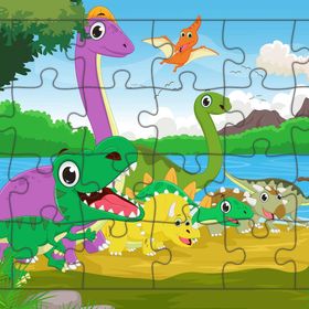 Güven Serigrafi Dinzorlar Tatilde 24 Parça Ahşap Çocuk Puzzle Yapboz