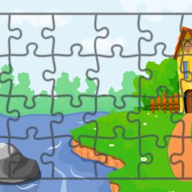 Güven Serigrafi Doğadaki Ev 24 Parça Ahşap Çocuk Puzzle Yapboz