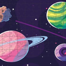 Güven Serigrafi Galaksideki Astroitler 108 Parça 29,5 x 39,5 cm Ahşap Çocuk Puzzle Yapboz