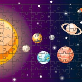 Güven Serigrafi Galaksiler 108 Parça Ahşap Çocuk Puzzle Yapboz