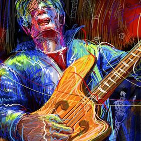 Güven Serigrafi Gitarist Kedi 1000 Parça Ahşap Puzzle Yapboz