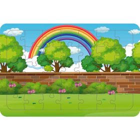 Güven Serigrafi Gök Kuşağı 35 Parça Model 1 Ahşap Çocuk Puzzle Yapboz