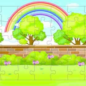 Güven Serigrafi Gök Kuşağı 35 Parça Model 1 Ahşap Çocuk Puzzle Yapboz