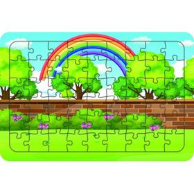 Güven Serigrafi Gökkuşağı Model 1 54 Parça 19,5 x 29,5 cm Ahşap Çocuk Puzzle Yapboz