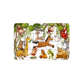 Güven Serigrafi Hayvancıklar Model 2 24 Parça 19,5 x 29,5 cm Ahşap Çocuk Puzzle Yapboz