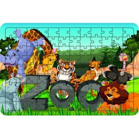 Güven Serigrafi Hayvanlar Model 10 108 Parça 29 x 39 cm Ahşap Çocuk Puzzle Yapboz