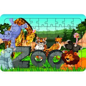 Güven Serigrafi Hayvanlar Model 10 54 Parça 19,5 x 29,5 cm Ahşap Çocuk Puzzle Yapboz