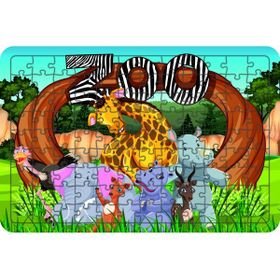 Güven Serigrafi Hayvanlar Model 11 108 Parça 29 x 39 cm Ahşap Çocuk Puzzle Yapboz