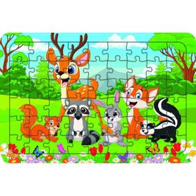 Güven Serigrafi Hayvanlar Model 12 54 Parça 19,5 x 29,5 cm Ahşap Çocuk Puzzle Yapboz
