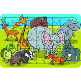 Güven Serigrafi Hayvanlar Model 13 54 Parça 19,5 x 29,5 cm Ahşap Çocuk Puzzle Yapboz