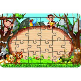 Güven Serigrafi Hayvanlar Model 14 24 Parça 19,5 x 29,5 cm Ahşap Çocuk Puzzle Yapboz