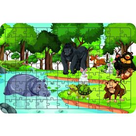 Güven Serigrafi Hayvanlar Model 15 108 Parça 29 x 39 cm Ahşap Çocuk Puzzle Yapboz