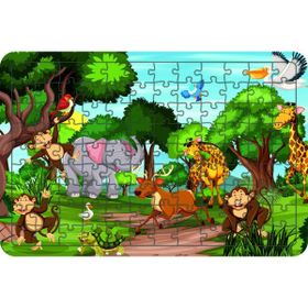 Güven Serigrafi Hayvanlar Model 16 108 Parça 29 x 39 cm Ahşap Çocuk Puzzle Yapboz