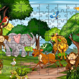Güven Serigrafi Hayvanlar Model 16 108 Parça 29 x 39 cm Ahşap Çocuk Puzzle Yapboz