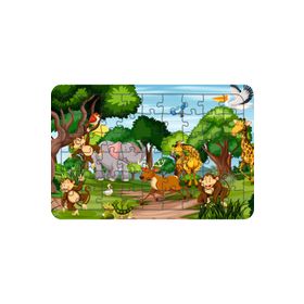 Güven Serigrafi Hayvanlar Model 16 54 Parça 19,5 x 29,5 cm Ahşap Çocuk Puzzle Yapboz