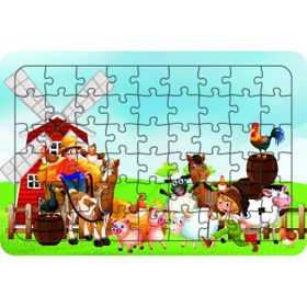 Güven Serigrafi Hayvanlar Model 17 54 Parça 19,5 x 29,5 cm Ahşap Çocuk Puzzle Yapboz