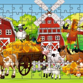 Güven Serigrafi Hayvanlar Model 18 108 Parça 29 x 39 cm Ahşap Çocuk Puzzle Yapboz