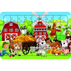 Güven Serigrafi Hayvanlar Model 18 54 Parça 19,5 x 29,5 cm Ahşap Çocuk Puzzle Yapboz