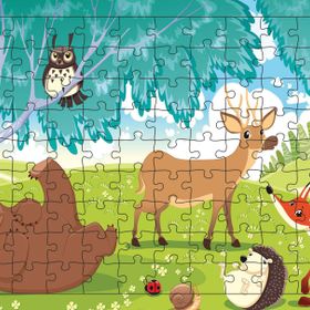 Güven Serigrafi Hayvanlar Model 5 108 Parça Ahşap Çocuk Puzzle Yapboz