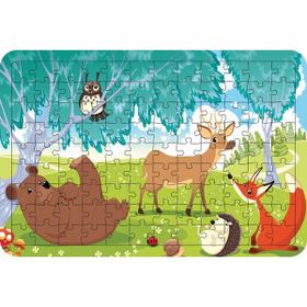 Güven Serigrafi Hayvanlar Model 5 108 Parça Ahşap Çocuk Puzzle Yapboz