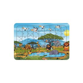 Güven Serigrafi Hayvanlar Model 8 54 Parça 19,5 x 29,5 cm Ahşap Çocuk Puzzle Yapboz