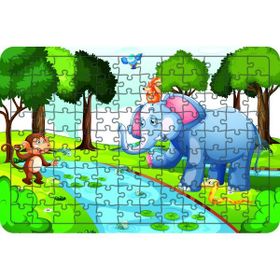 Güven Serigrafi Hayvanlar Model 9 108 Parça 29 x 39 cm Ahşap Çocuk Puzzle Yapboz