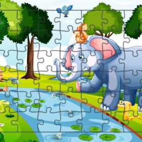 Güven Serigrafi Hayvanlar Model 9 54 Parça 19,5 x 29,5 cm Ahşap Çocuk Puzzle Yapboz