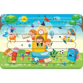Güven Serigrafi Kalem Ev Çubuk Ahşap Çocuk Puzzle Yapboz