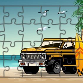 Güven Serigrafi Kamyon Tatilde 24 Parça Ahşap Çocuk Puzzle Yapboz
