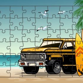 Güven Serigrafi Kamyon Tatilde 54 Parça Ahşap Çocuk Puzzle Yapboz