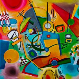 Güven Serigrafi Kandinski Model 2 1000 Parça Ahşap Puzzle Yapboz