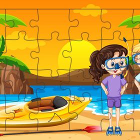 Güven Serigrafi Kano Gezisi 24 Parça Ahşap Çocuk Puzzle Yapboz
