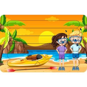 Güven Serigrafi Kano Gezisi Çubuk Ahşap Çocuk Puzzle Yapboz